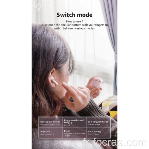 Écouteurs sans fil Bluetooth 5.0 Écouteurs Couplage automatique